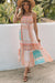 Vestido de verano multicolor con estampado bohemio y cuadrado