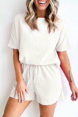 Ensemble t-shirt texturé décontracté-A WOMAN WE LOVE