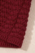 Gilet pull coupe slim à col en V en tricot torsadé bordeaux pointelle