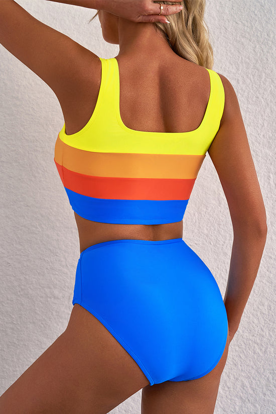 Maillot de Bain Colorblock Chic *