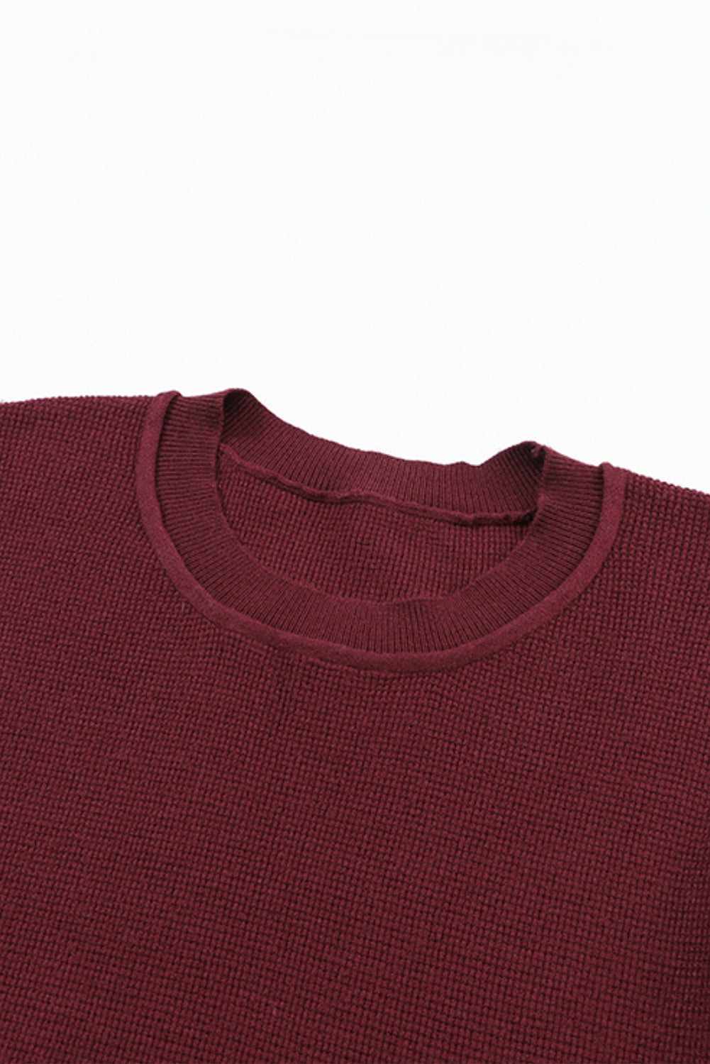 Maglione a maglia semplice manica a strisce rossa