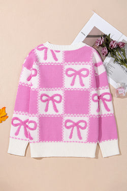 Round Collar Pull Collar Pink Tiles with Butterfly knot