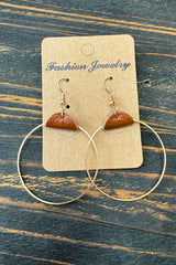 Boucles d'oreilles créoles en cuir PU marron-A WOMAN WE LOVE