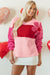 Termized sleeve high -sleeved and pink floral patch