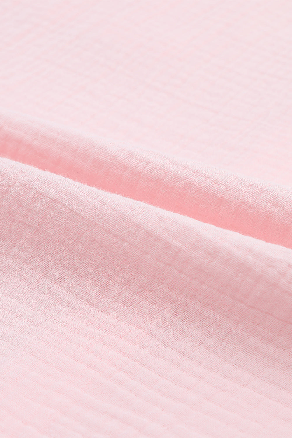 Pink Crinkle Textur Roll-Tab-Hemdhemd