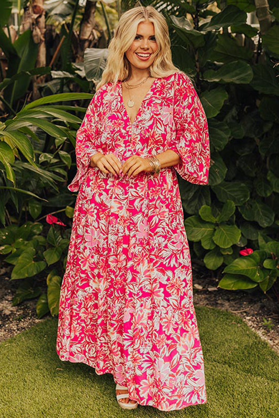 Vestido floral largo grande *