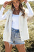 Chaqueta de cuello fuerte en beige sherpa