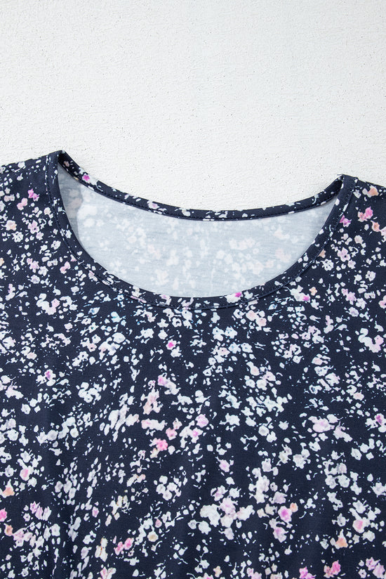 Blusa de flores y bloques de color *