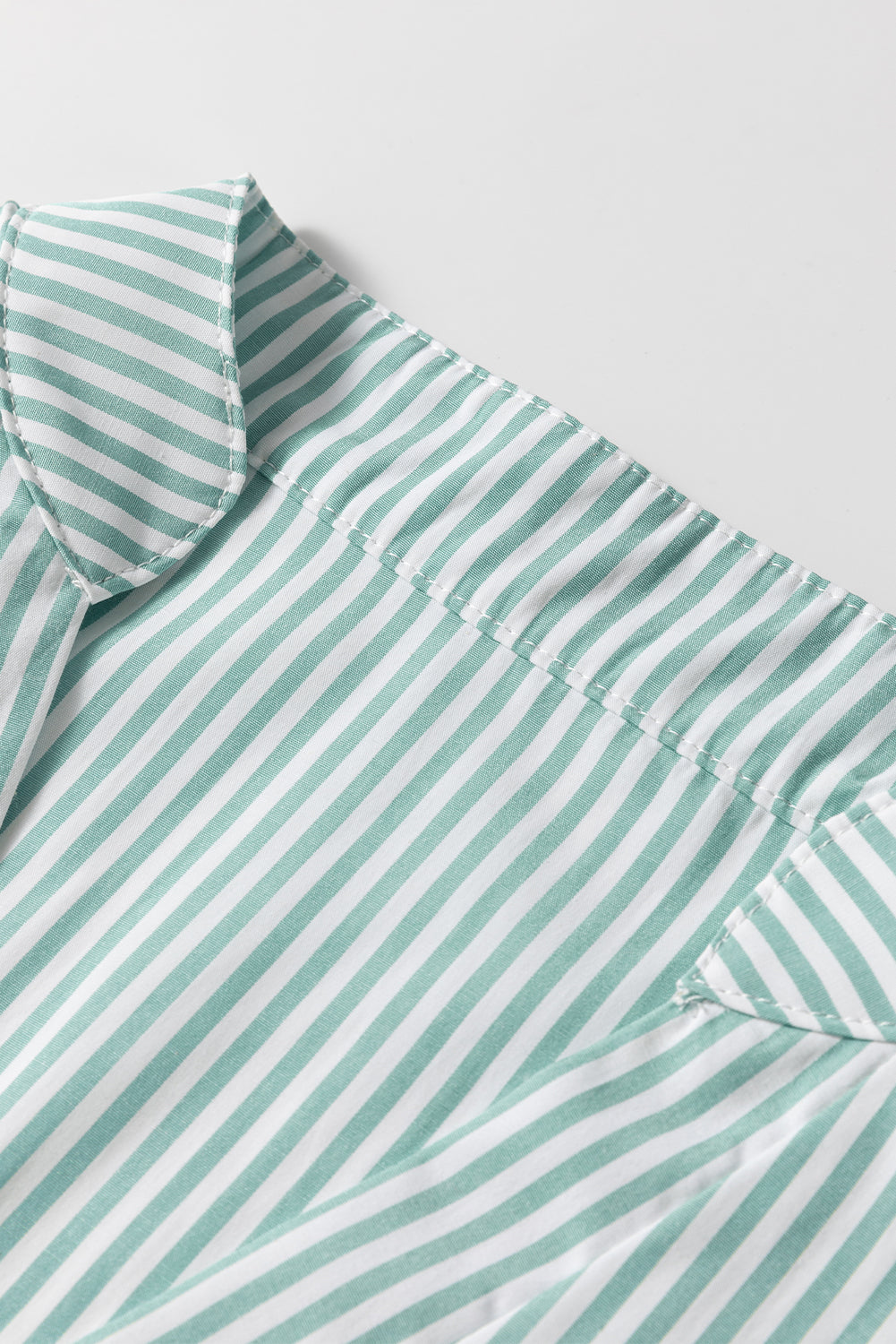 Chemise classique patchée à rayures vertes *-A WOMAN WE LOVE