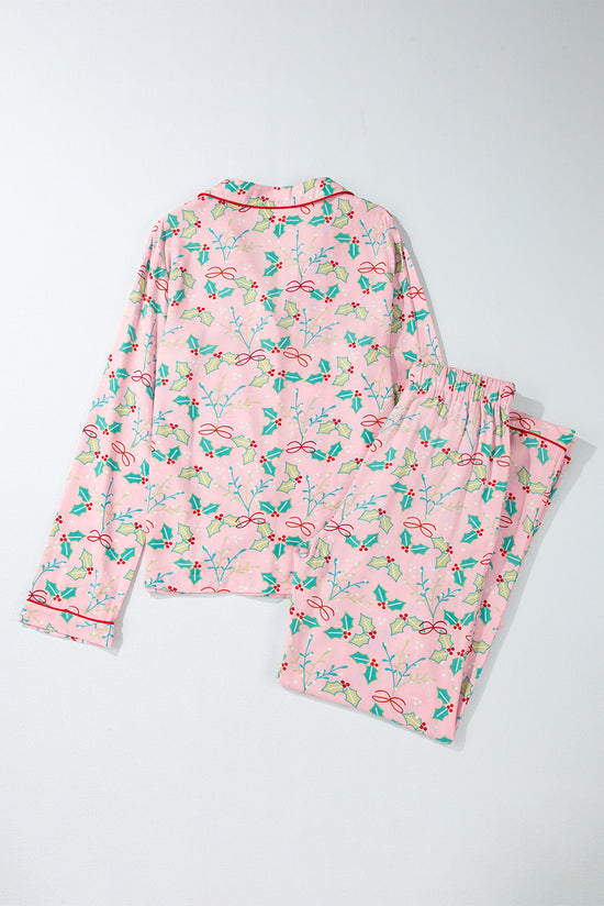 Multicolored flower Christmas pajamas