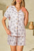 Flowered print beige pajamas