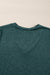 Solid Color Mist Green V-Neck Long Sleeve Top