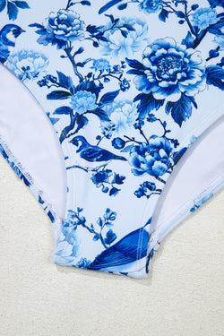 Maillot de bain une pièce bleu *