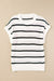 White striped sweater, round neck *