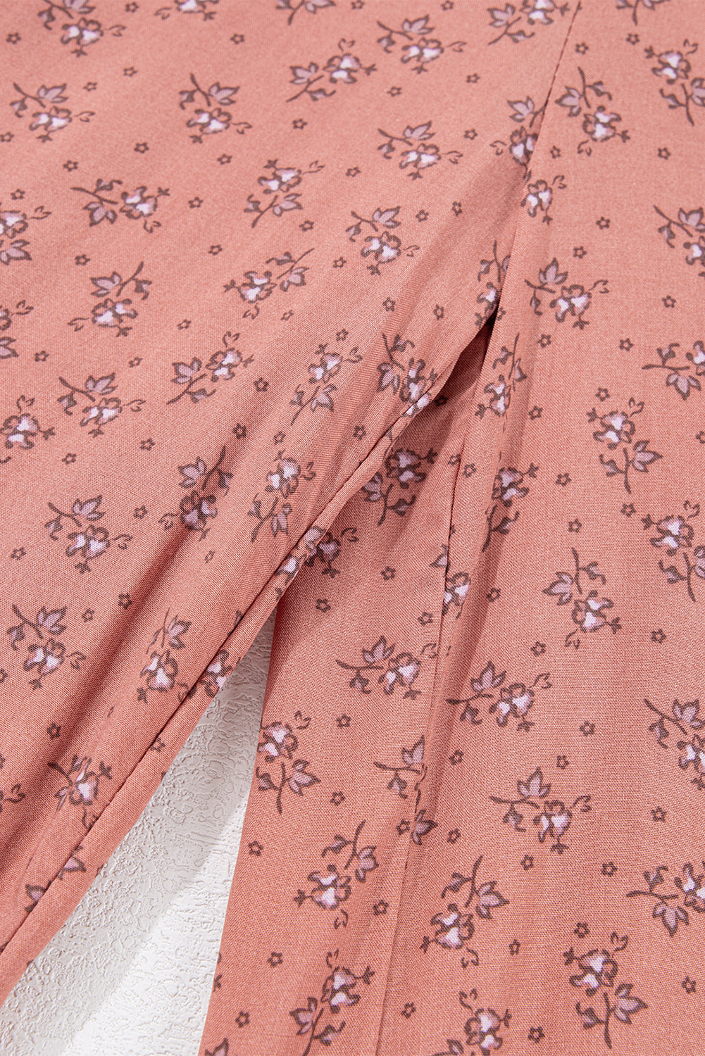 Pink Boho florale gedruckte Weitbein -Joggerhose