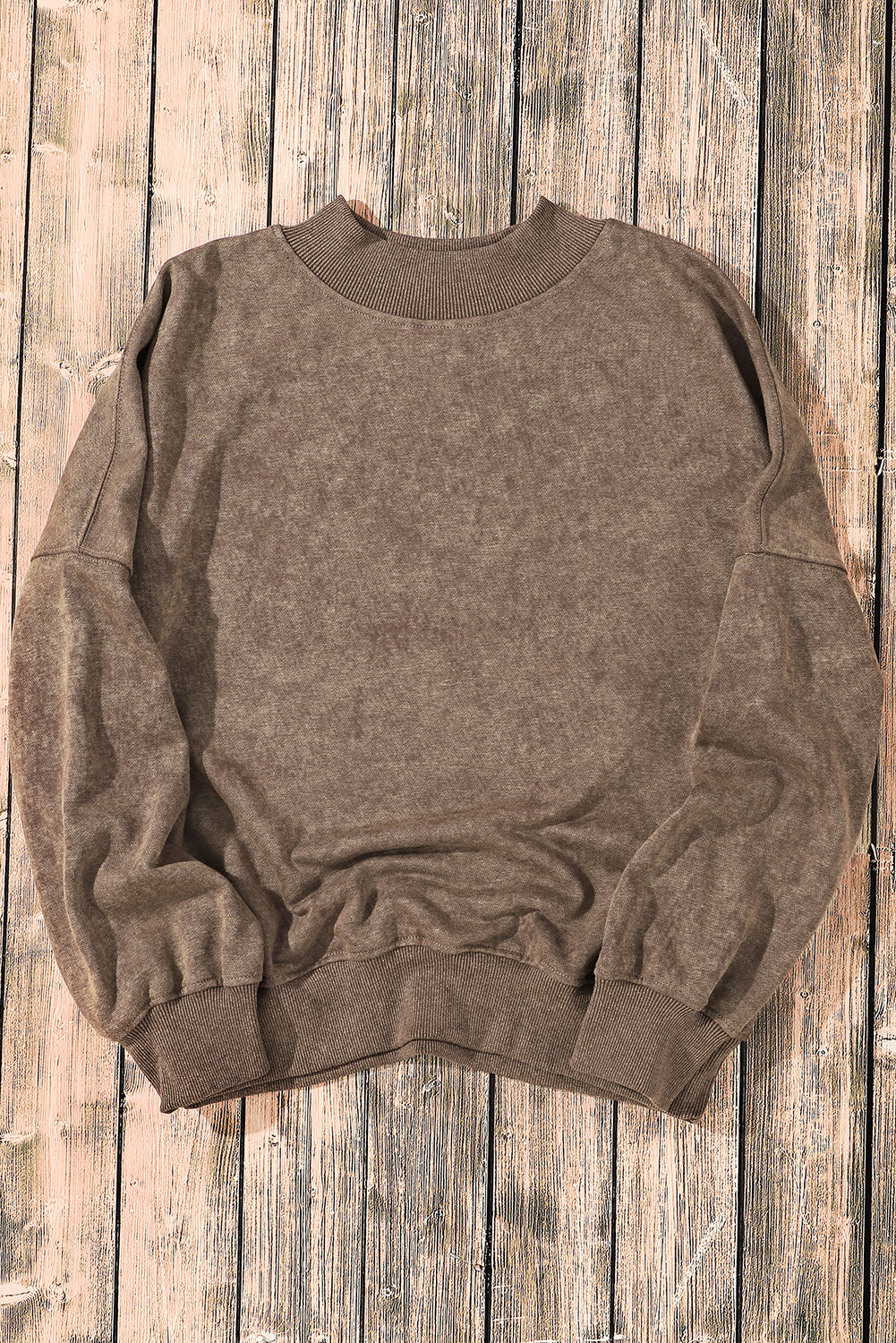 Sweat-shirt brun drop brop-back Crew Neck