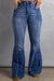 Plus Size Dark Blue Washed Flare Jeans