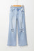 Beau Blue Vintage Light Blue Distressed Flared Jeans