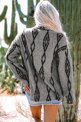 Aztec gray jacket with contrasting chest pockets *