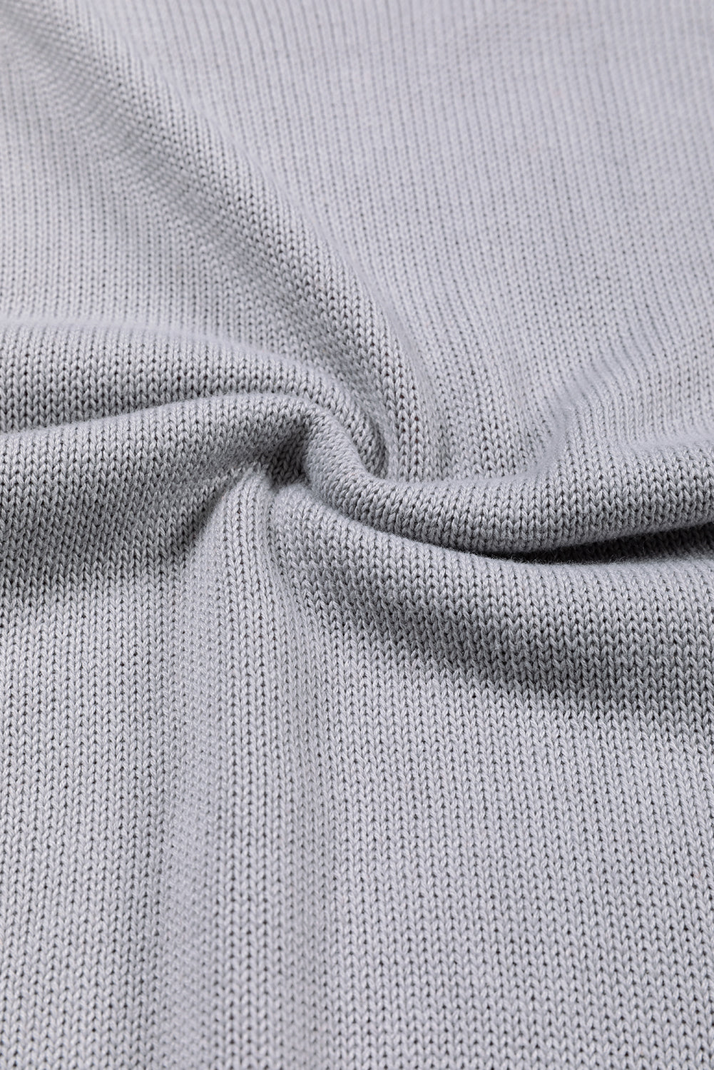 Gris Colorblock Bishop Sweve Ribbed Trim Pull