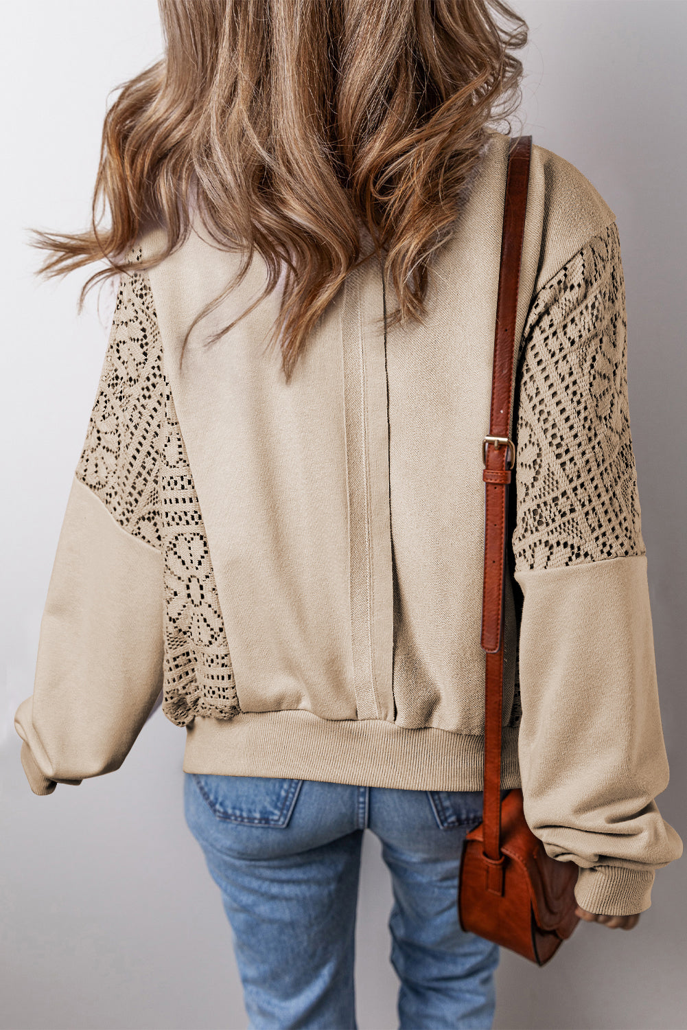 Parchment knitting sweatshirt with exposed seams *