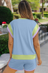 Ensemble t-shirt et short bleu *-A WOMAN WE LOVE