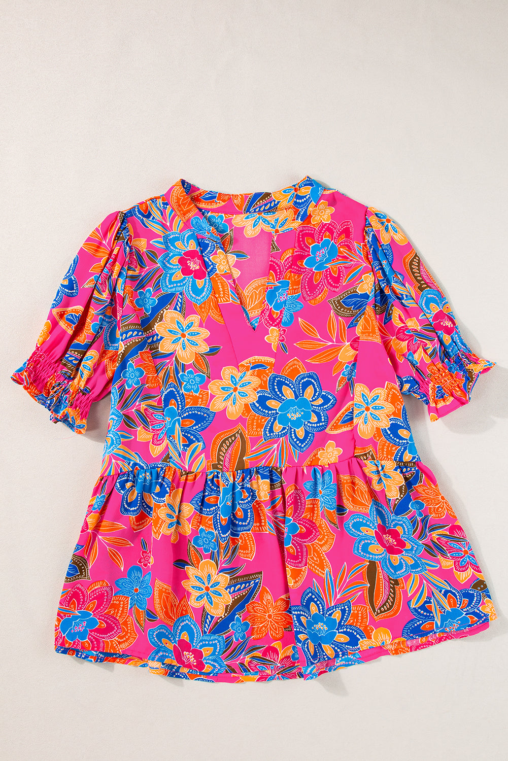 Blouse à col en V et manches bouffantes *-A WOMAN WE LOVE