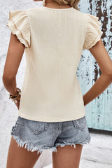 High textured crumpled with floating sleeves *