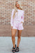 Pink leopard animal print sweater and shorts