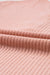 Rose Tan - Ribbed Textured Henley Knit Top