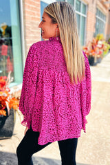 Blouse fluide froncée à rose-A WOMAN WE LOVE