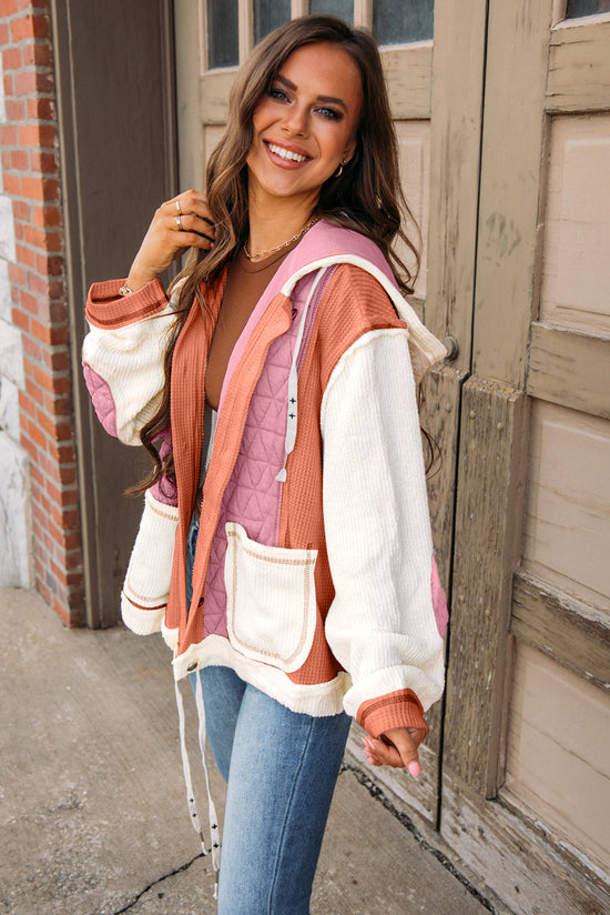 Chaqueta de corte de coral con textura coral coral