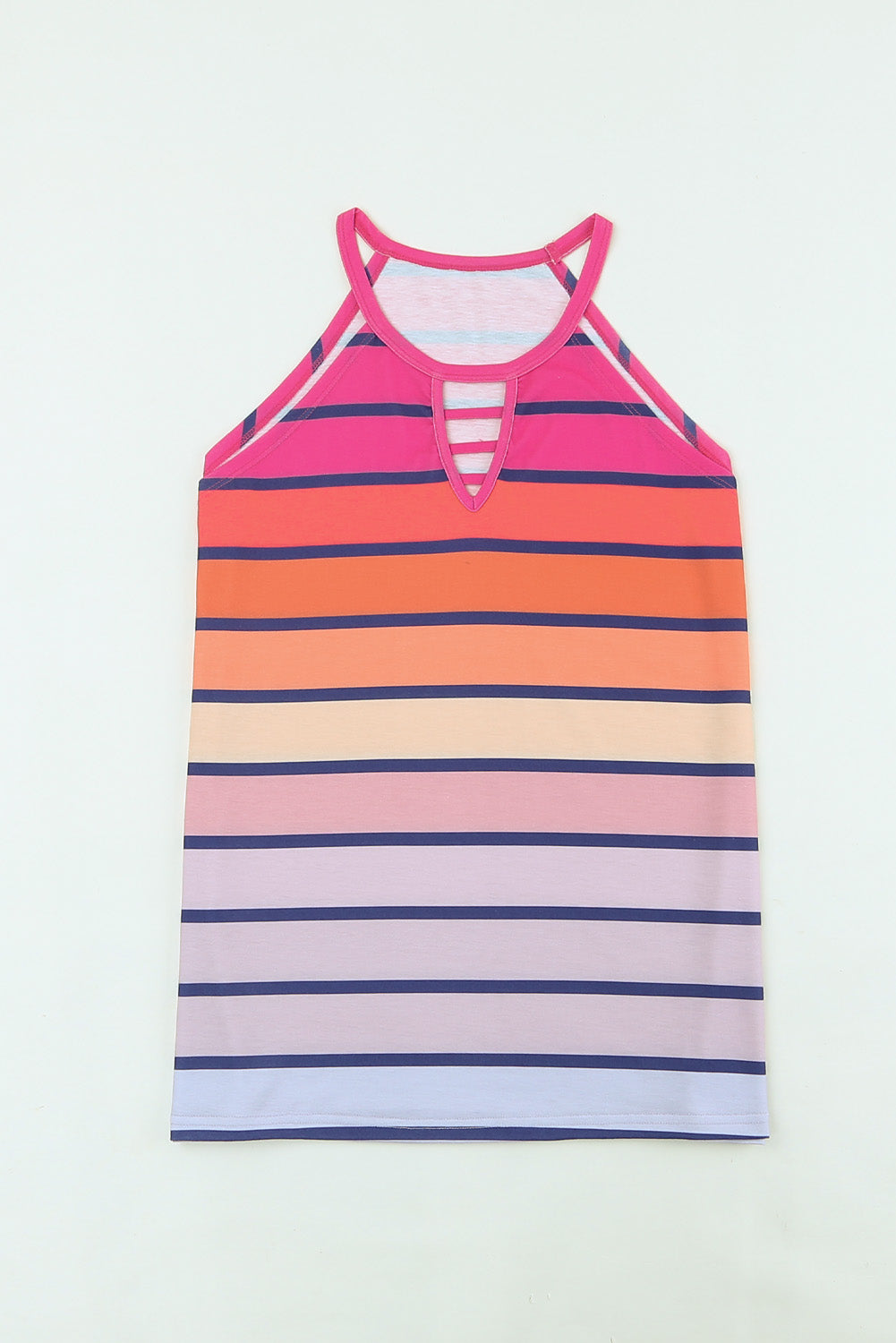 Camisole à rayures colorées multicolores