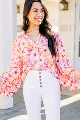 Chemisier rose à petites fleurs *-A WOMAN WE LOVE