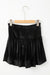 Black Velvet High Waisted Smocked Shorts