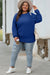 Sweat oversize en velours côtelé bleu foncé