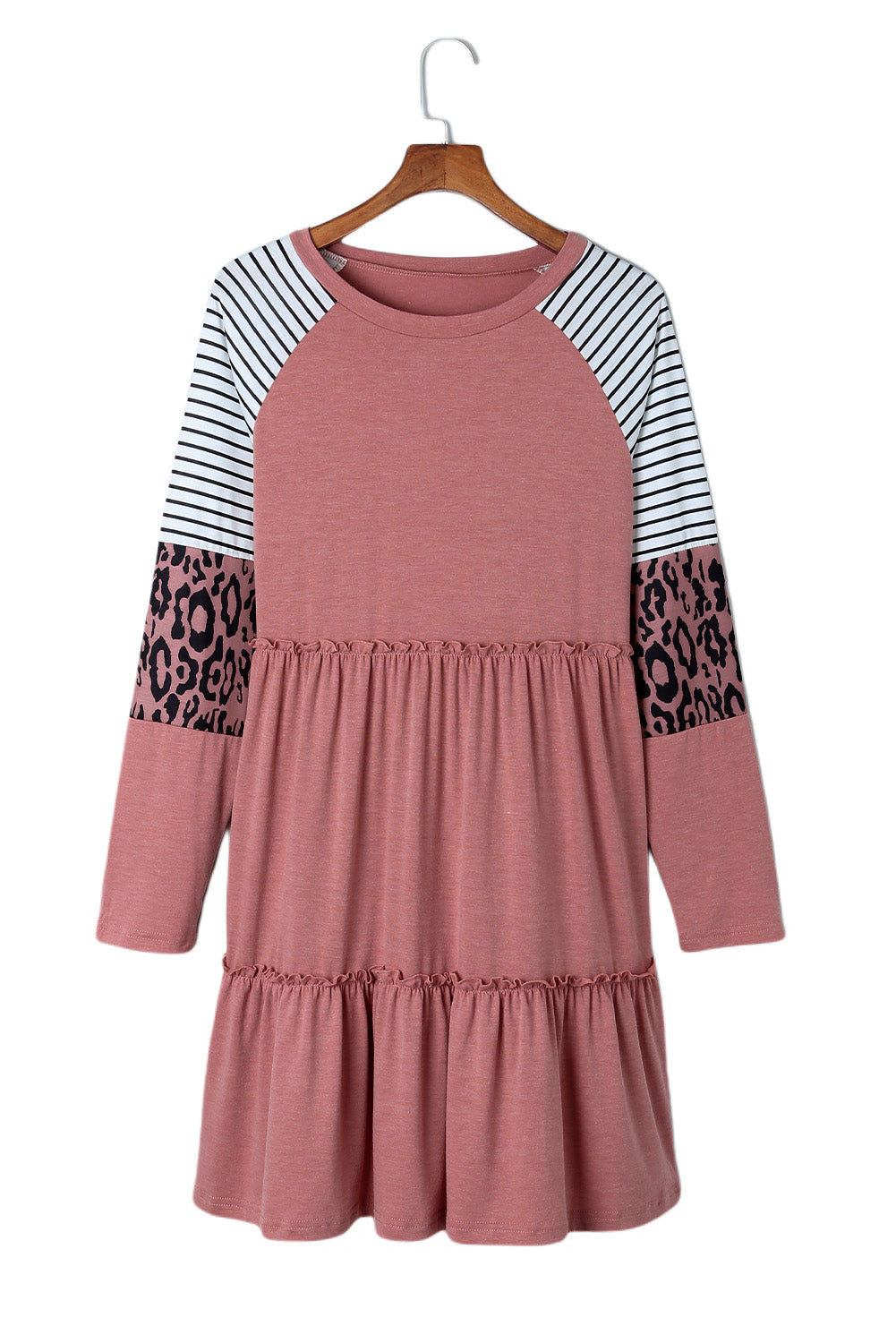 Patchwork de leopardo rosa Mini Mini Vestido