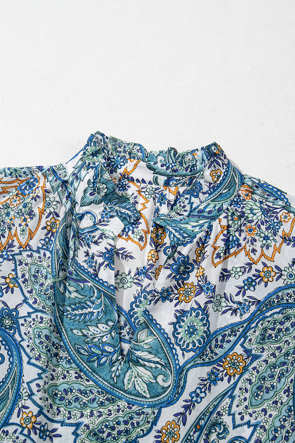 Vestido bohemio con estampado de cachemira de flores*