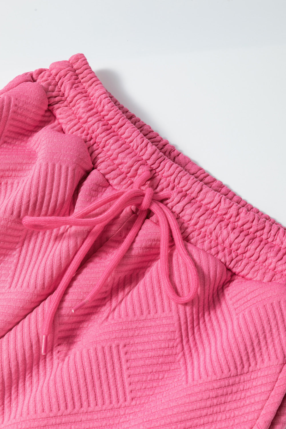 Tenue ample 2 pièces texturée ultra ample rose fraise