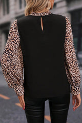 Blouse noire à  contrasté-A WOMAN WE LOVE