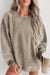 Khaki sweatshirt with united knitted knitted neck