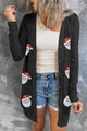 Cardigan boutonné noir à paillettes Père Noël-A WOMAN WE LOVE