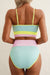 SEY BIKINI SET Beau de cintura alta Beau Blue Block