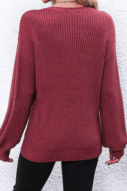 Red Sandalwood Thank You Letter Crewneck Sweater