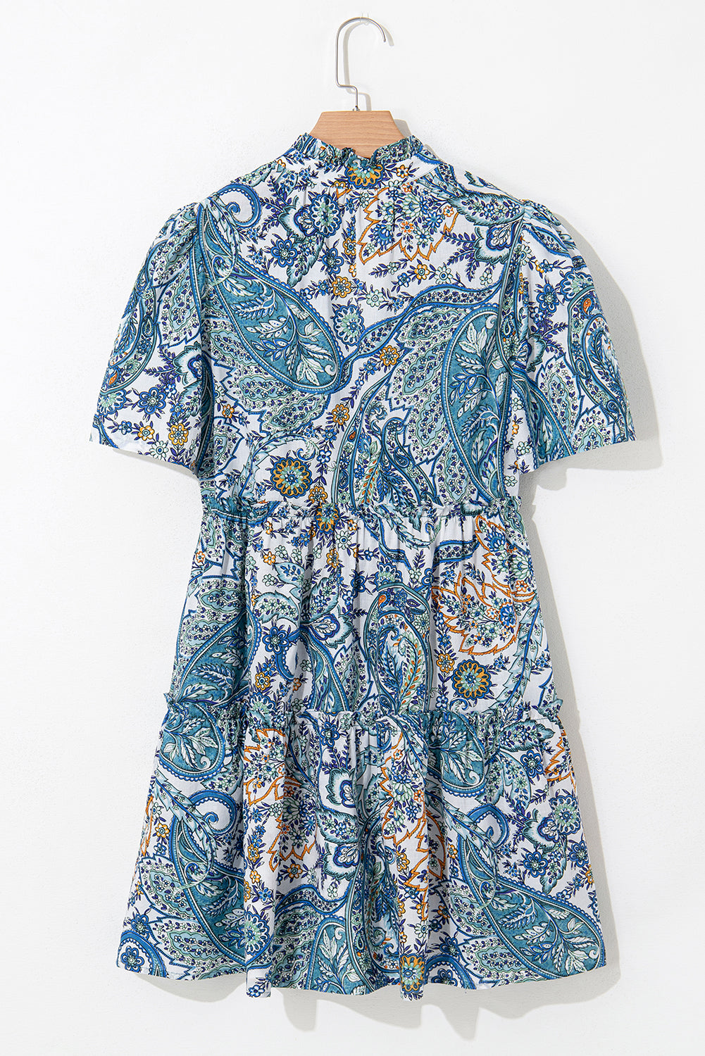 Vestido bohemio con estampado de cachemira de flores*