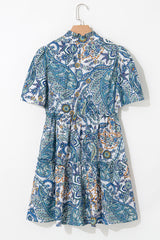 Vestido bohemio con estampado de cachemira de flores*