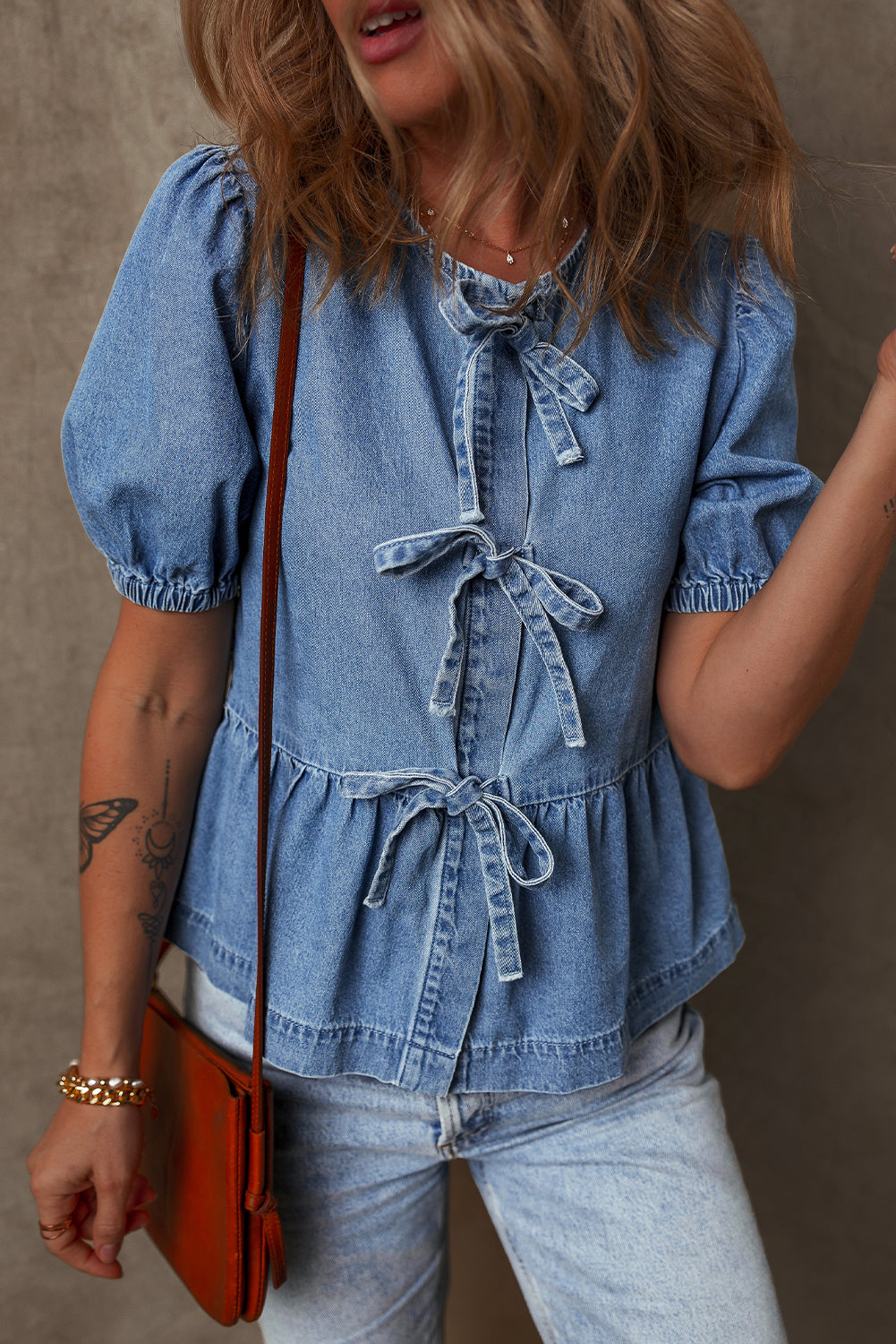 Chemise en jean bleu crépuscule *-A WOMAN WE LOVE