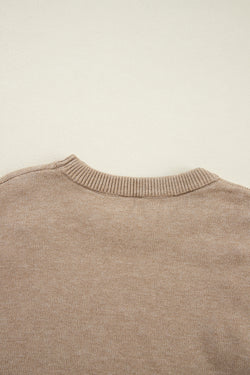 Smoked gray round with round neck and pearl shoulders *