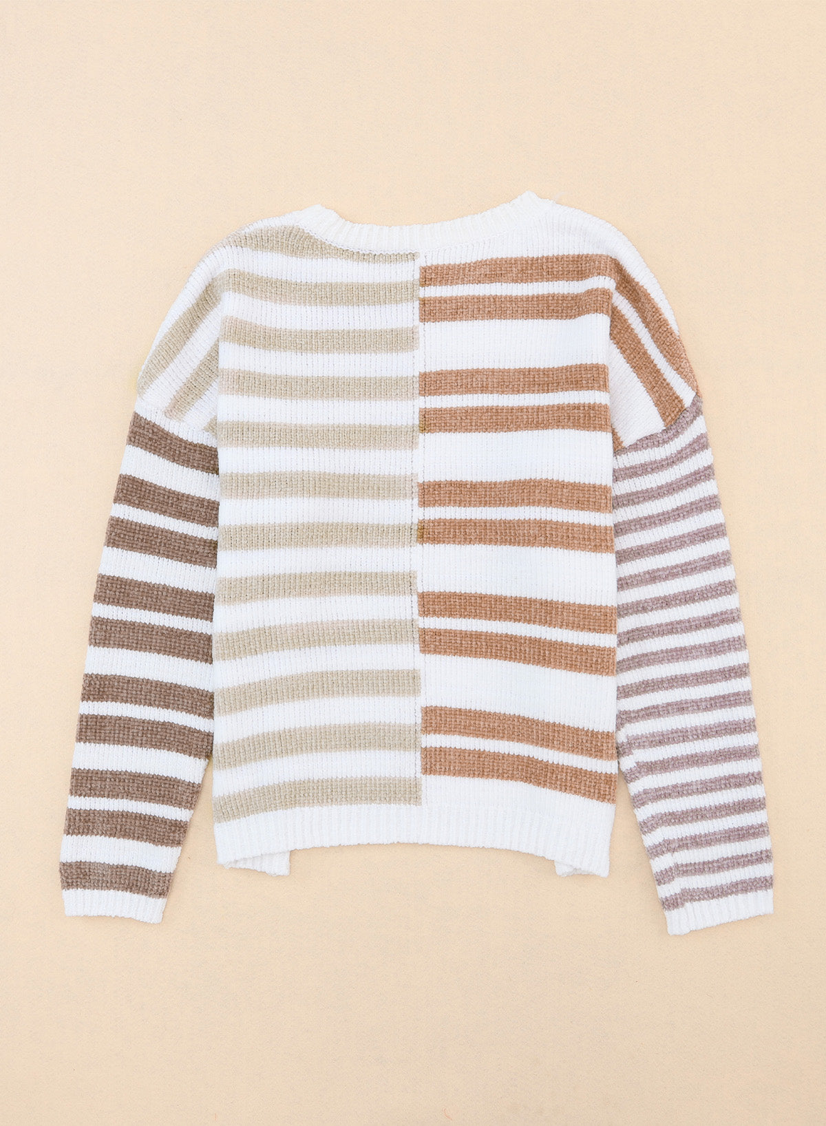 Stripe Bloccing Glip Spalla Sliater Slouchy