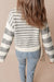 Gray sweater with stripes and drooping shoulders *